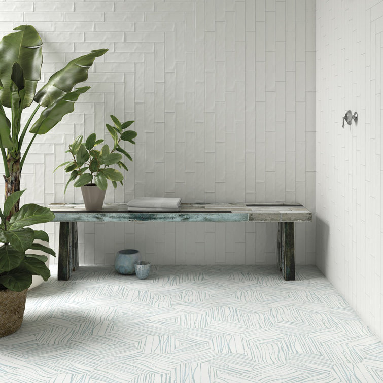 GeoHex Zen 9" Multicolor Matte Porcelain Hexagon Tile