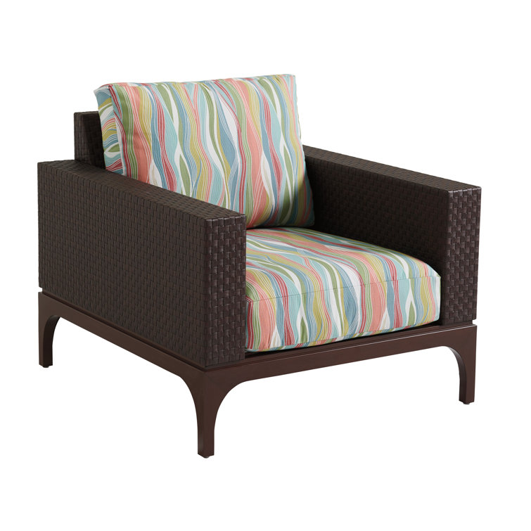 English Walnut and Woven Wicker Outdoor Dining Chair