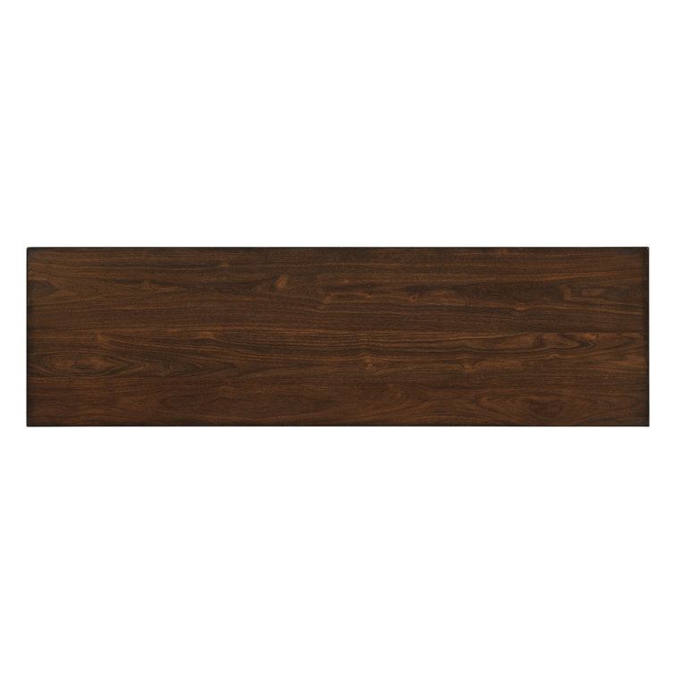 69" Walnut and Travertine Transitional Buffet with Felt-Lined Drawers
