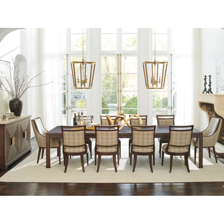 Elk Grove Mid-Century Modern Extendable Dining Table in Brown