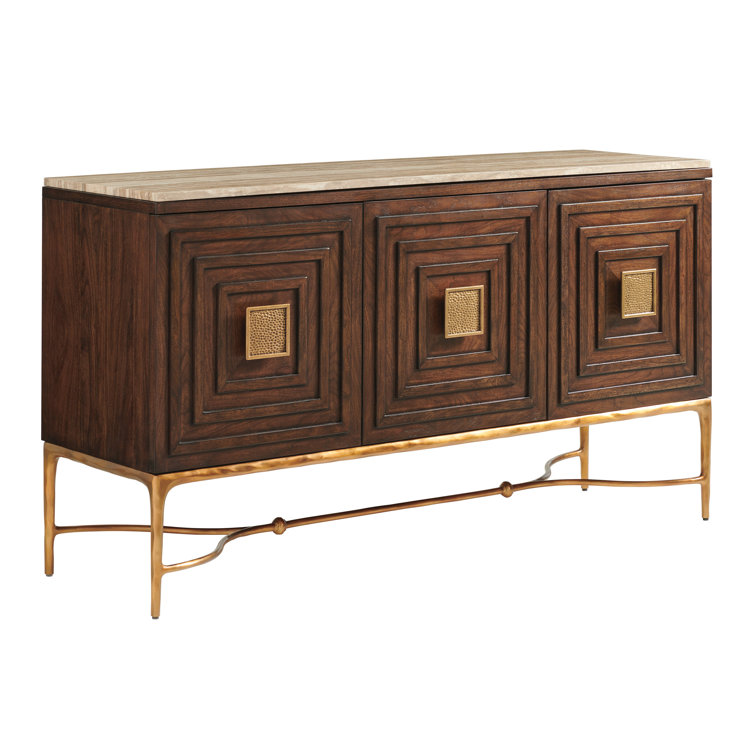 Tiburon 68'' Beige Brown Stone Top Sideboard