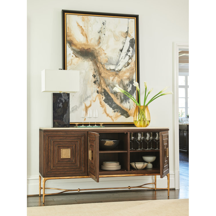 Tiburon 68'' Beige Brown Stone Top Sideboard