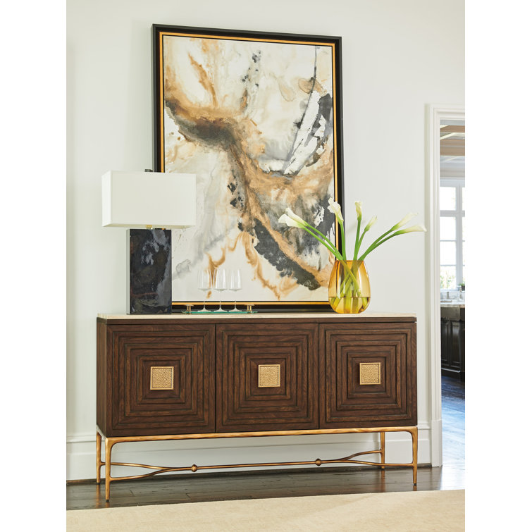 Tiburon 68'' Beige Brown Stone Top Sideboard