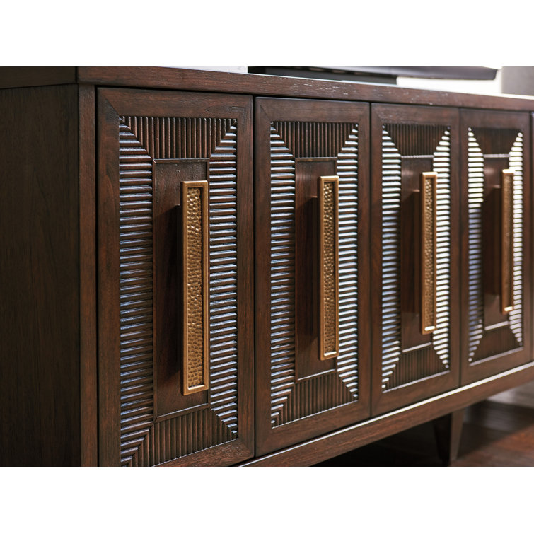 Lexington Transitional 72'' Walnut TV Stand with Cabinet