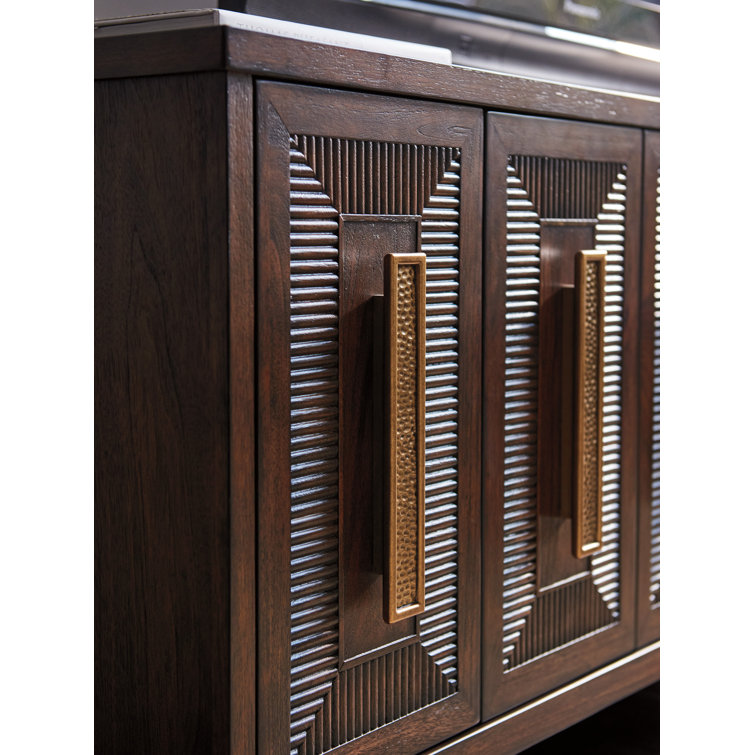 Lexington Transitional 72'' Walnut TV Stand with Cabinet