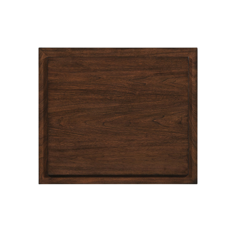 Alvarado Transitional Walnut Veneer Metal Rectangular End Table