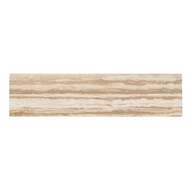 64" Gold and Beige Stone Top Rectangular Console Table