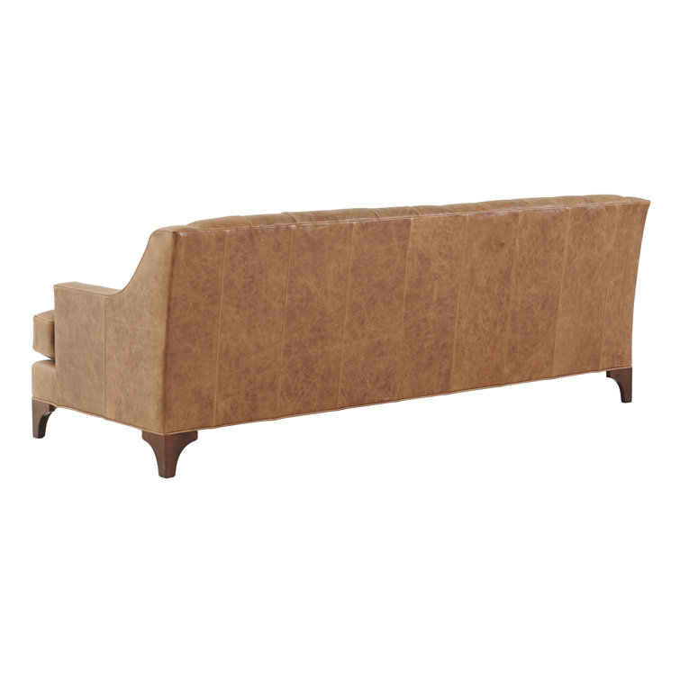 Lexington Silverado Palm Coast Tufted Leather Sofa with Down Fill
