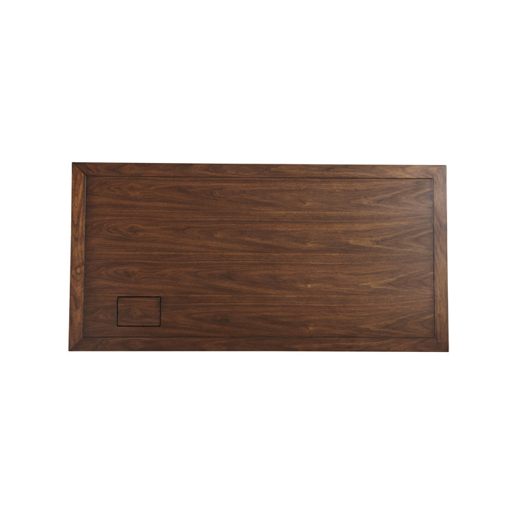 Cranbrook Transitional 60'' Brown Walnut Home Office Desk with Drawers