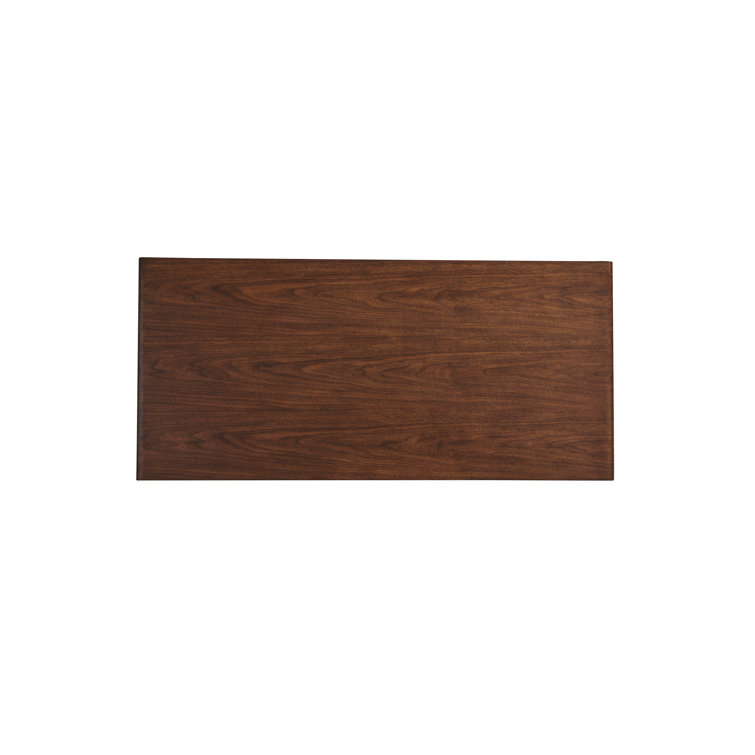 Cassina 56'' Transitional Home Office Desk in Rich Walnut with Drawers