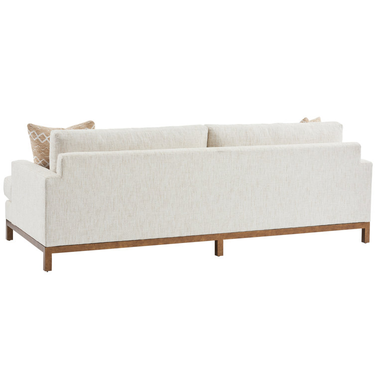 Ocean Calais Brass 88'' Upholstered Sofa with Down Fill Cushions