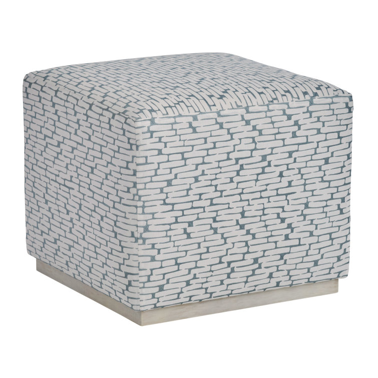 Portola Elegance Upholstered Ottoman with Custom Textile Design