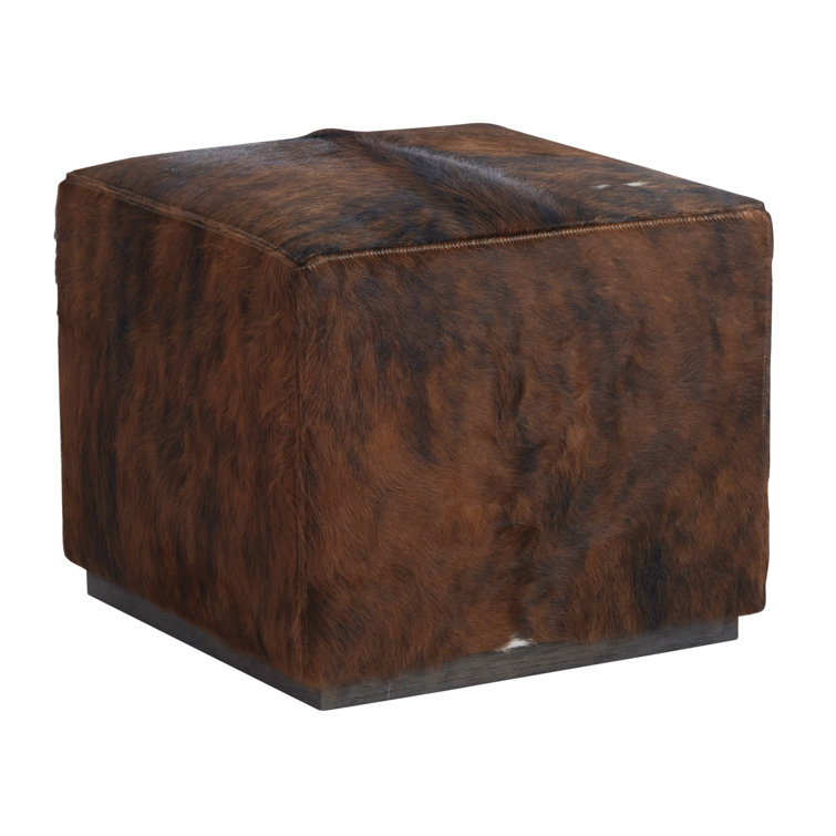 Arrowleaf Tight Seat Ottoman in Dark Brown Leather Match