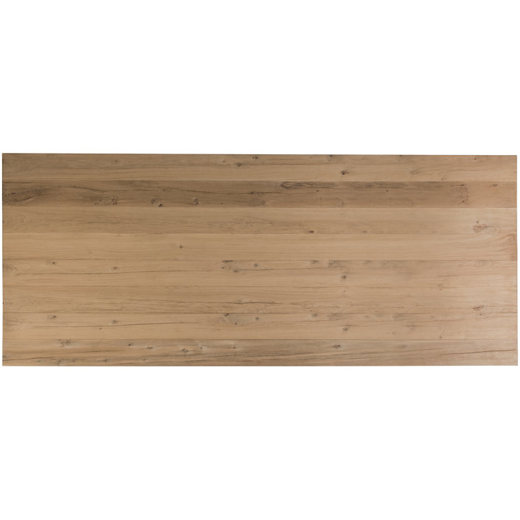 Gray and Brown Rectangular European Oak Dining Table