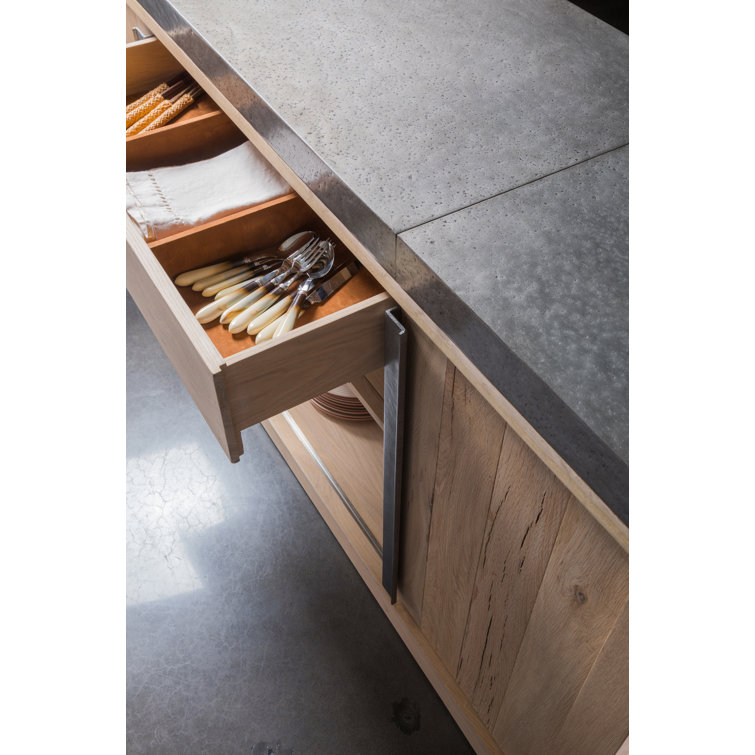 Contemporary Verite 68'' Gray-Brown Oak Media Buffet
