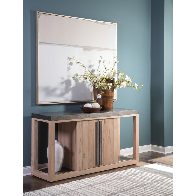 Contemporary Verite 68'' Gray-Brown Oak Media Buffet
