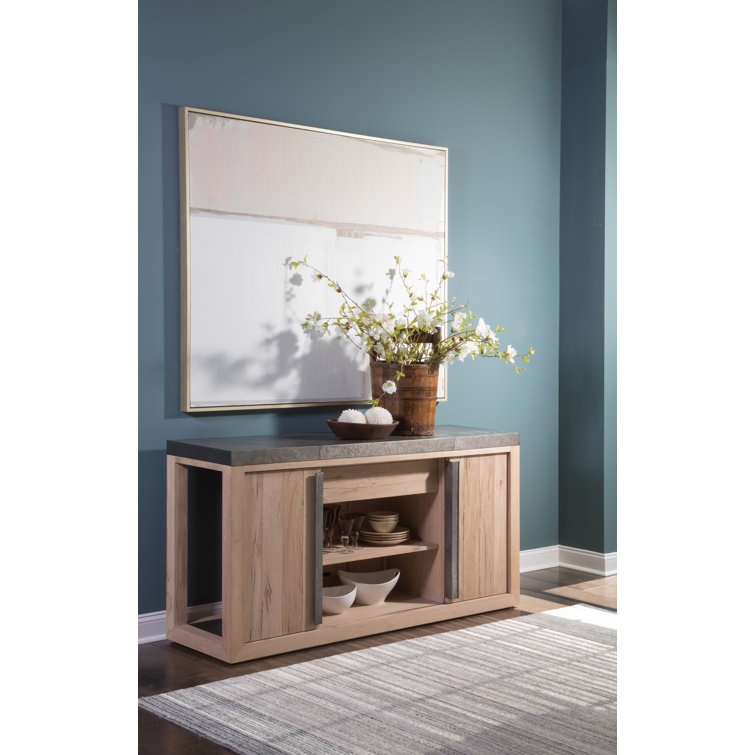 Contemporary Verite 68'' Gray-Brown Oak Media Buffet