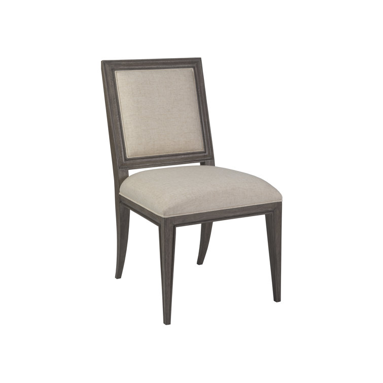 Belvedere Falcon Brown Upholstered Linen Side Chair
