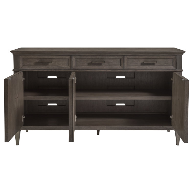 Belvedere Falcon Brown 65.5" Buffet with Brushed Nickel Accents