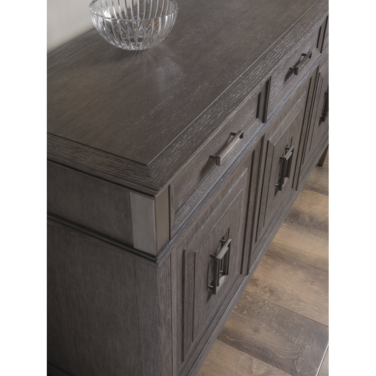 Belvedere Falcon Brown 65.5" Buffet with Brushed Nickel Accents