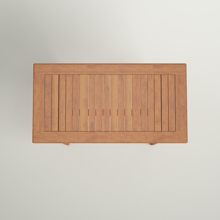 Eucalyptus Hardwood Outdoor Patio Bar Table with Metal Support