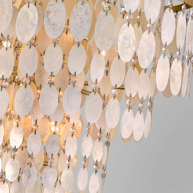 Dolce Champagne Leaf 12-Light Tiered Chandelier