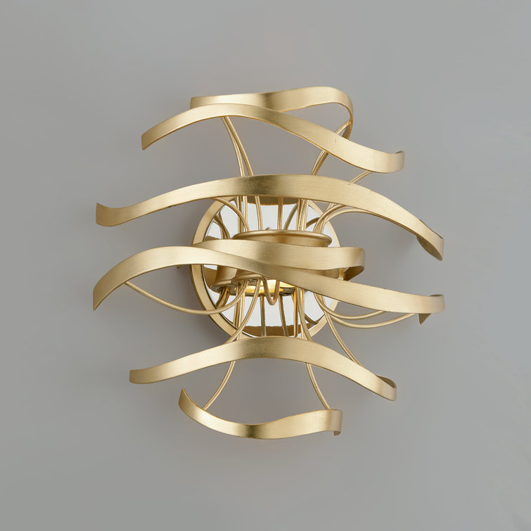 Glam Gold 12" Dimmable Plug-In Wall Sconce