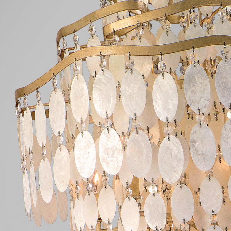Dolce Champagne Leaf 12-Light Tiered Chandelier