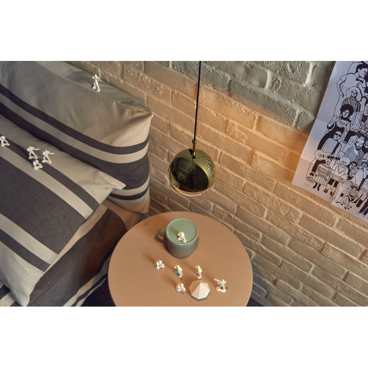 Dora Brass Globe 12-Light LED Pendant with Warm Orb Effect