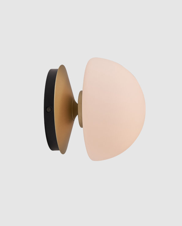 Pensee 6.8'' Black Dimmable LED Wall Sconce with Opal Glass