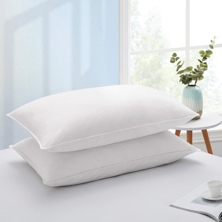 Queen White Cotton Down Blend Pillow