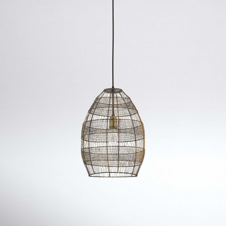 Neddie 18.5" Brass Dome Pendant with Adjustable Cord