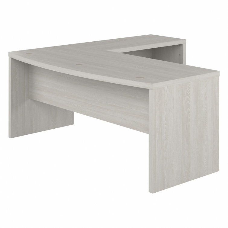 Echo Gray Sand L-Shaped Computer Desk with Drawer and Filing Cabinet