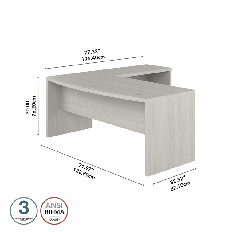 Echo Gray Sand L-Shaped Computer Desk with Drawer and Filing Cabinet