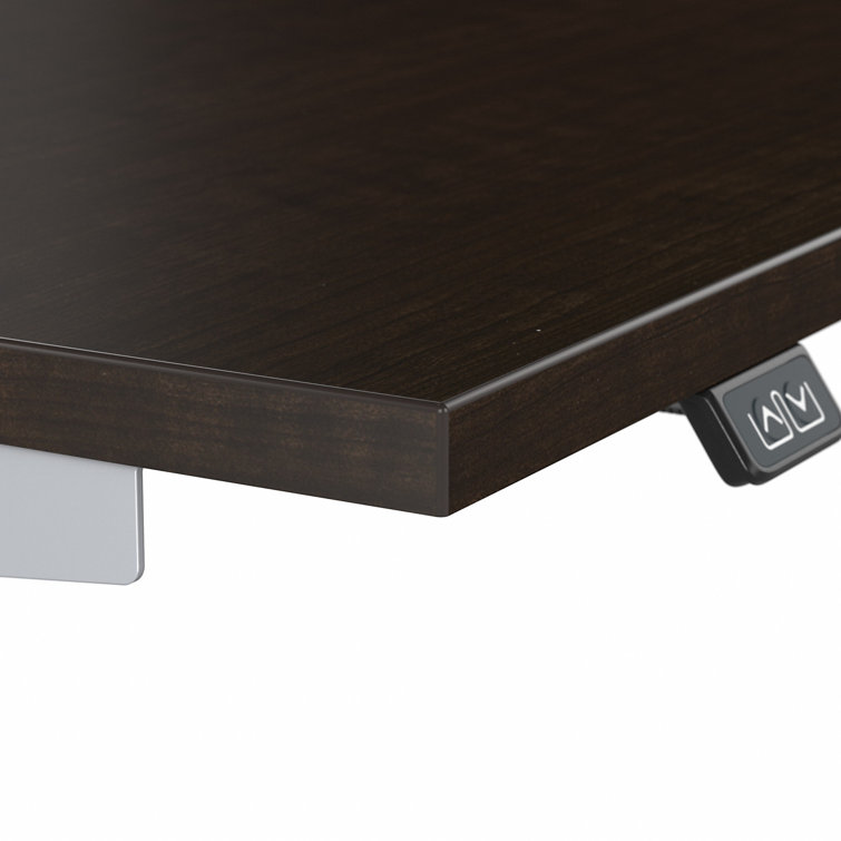 Mocha Cherry 47'' Motorized Sit/Stand Desk with Power Outlet