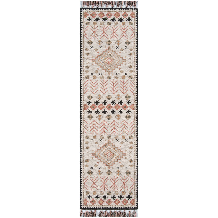 Southwestern Multicolor Wool Medallion Runner Rug