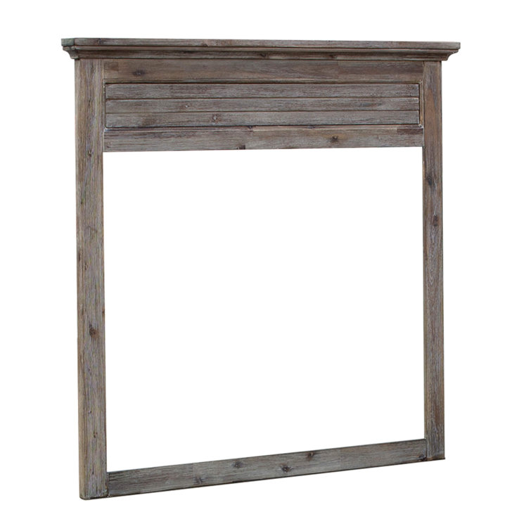 Traditional Rectangular Wood Dresser Mirror