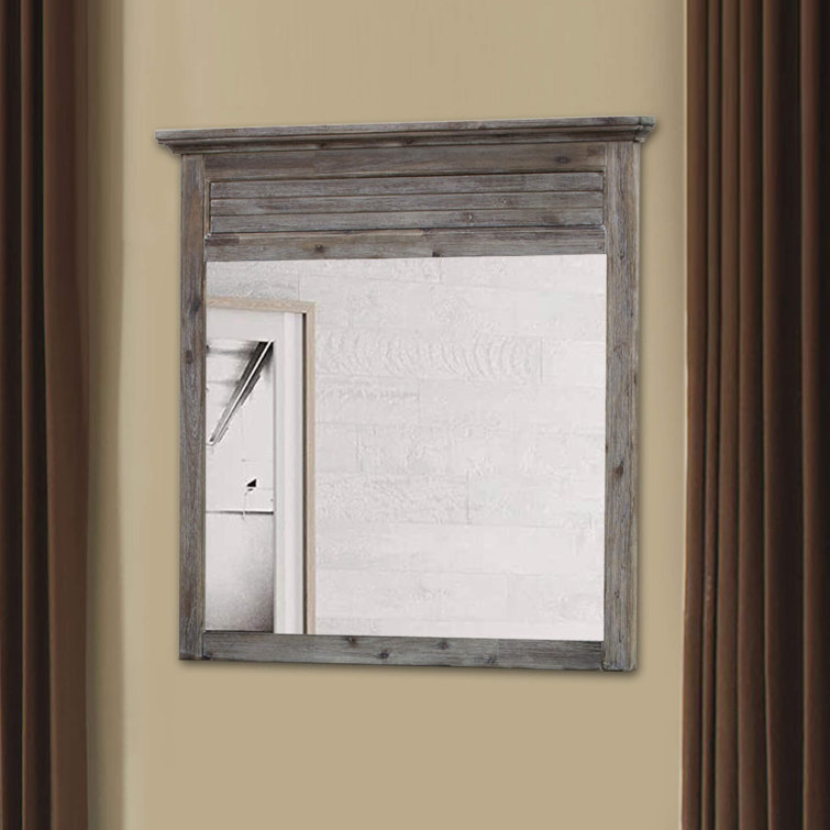 Traditional Rectangular Wood Dresser Mirror