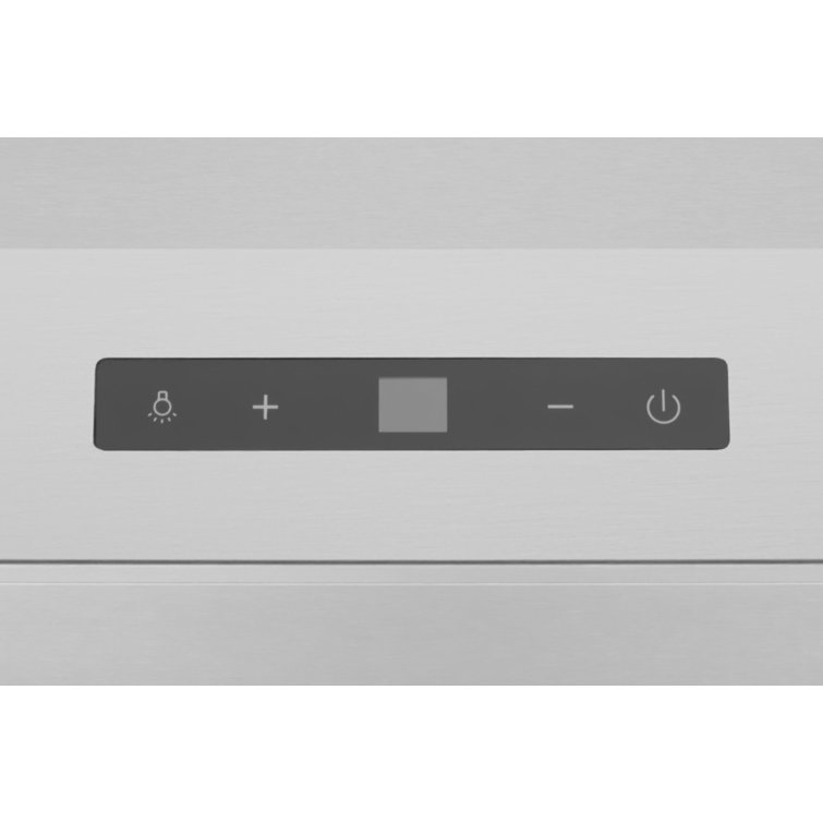 30" Stainless Steel Convertible Island Range Hood with Charcoal Filter