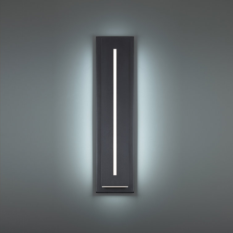Midnight Black Aluminum LED Outdoor Wall Light, 26 Inches