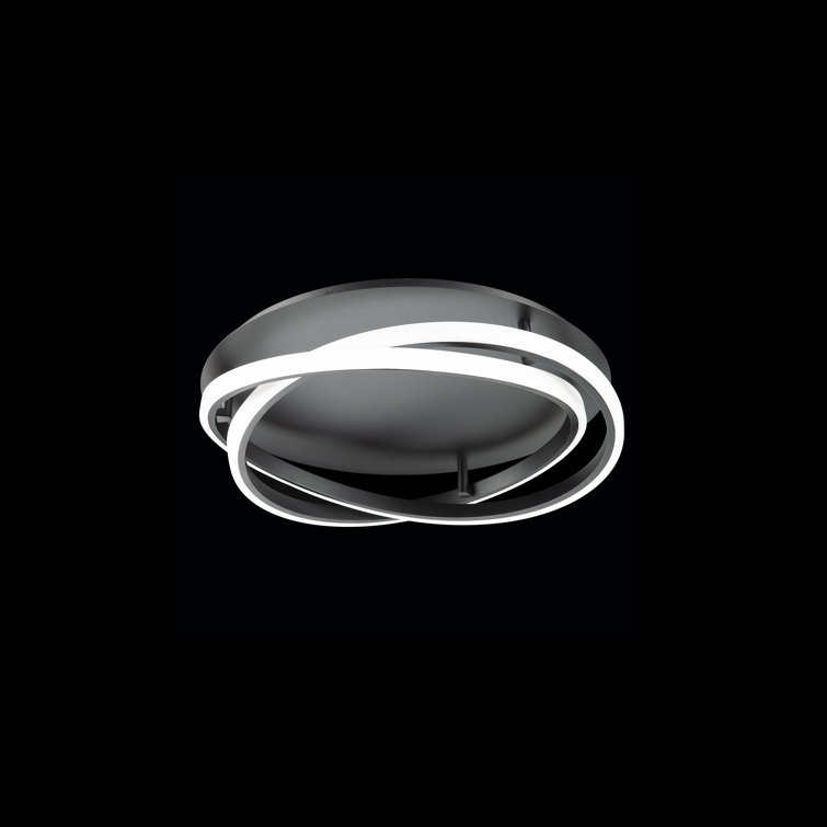 Veloce 16.5" Black Aluminum LED Flush Mount for Indoor/Outdoor