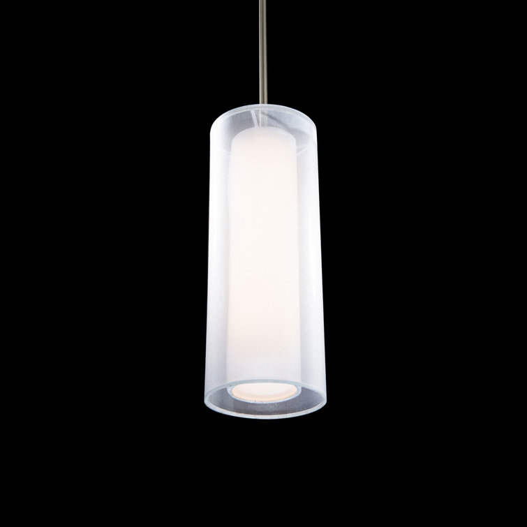 Mini Metropolis Brushed Nickel LED Pendant with Clear Glass