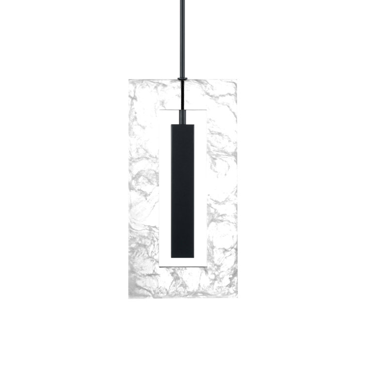Cambia Black Glass LED Mini Pendant Light