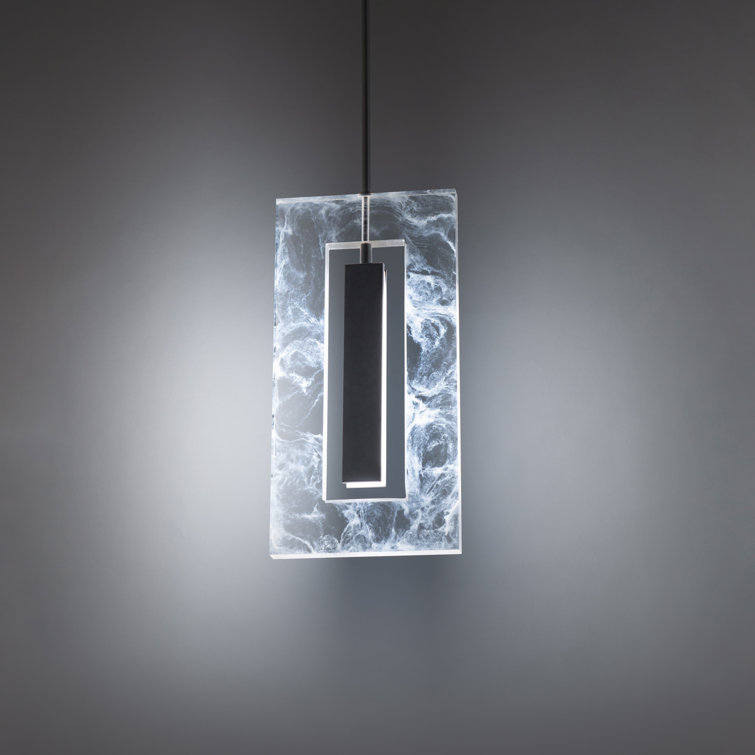 Cambia Black Glass LED Mini Pendant Light