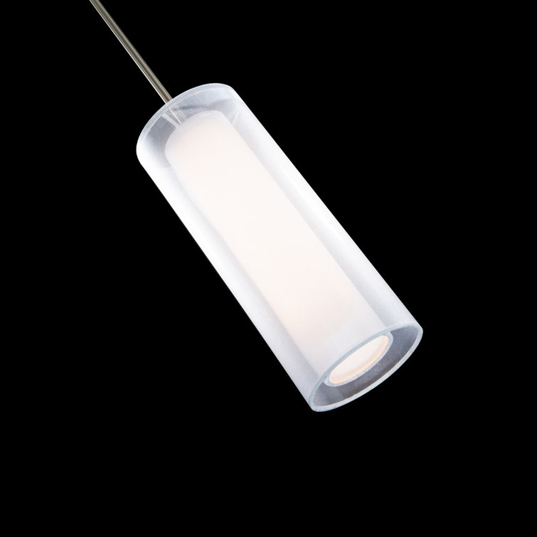 Mini Metropolis Brushed Nickel LED Pendant with Clear Glass