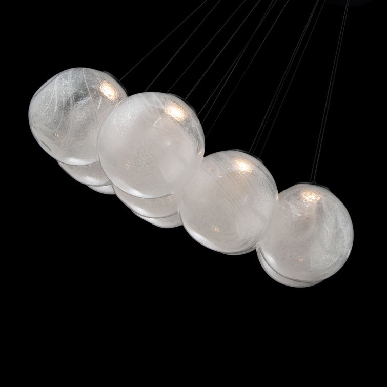 Cosmic Black and Crystal 12-Light LED Pendant