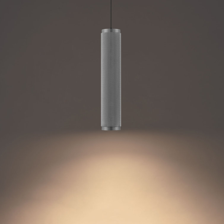 Antique Nickel Glass LED Mini Pendant Light