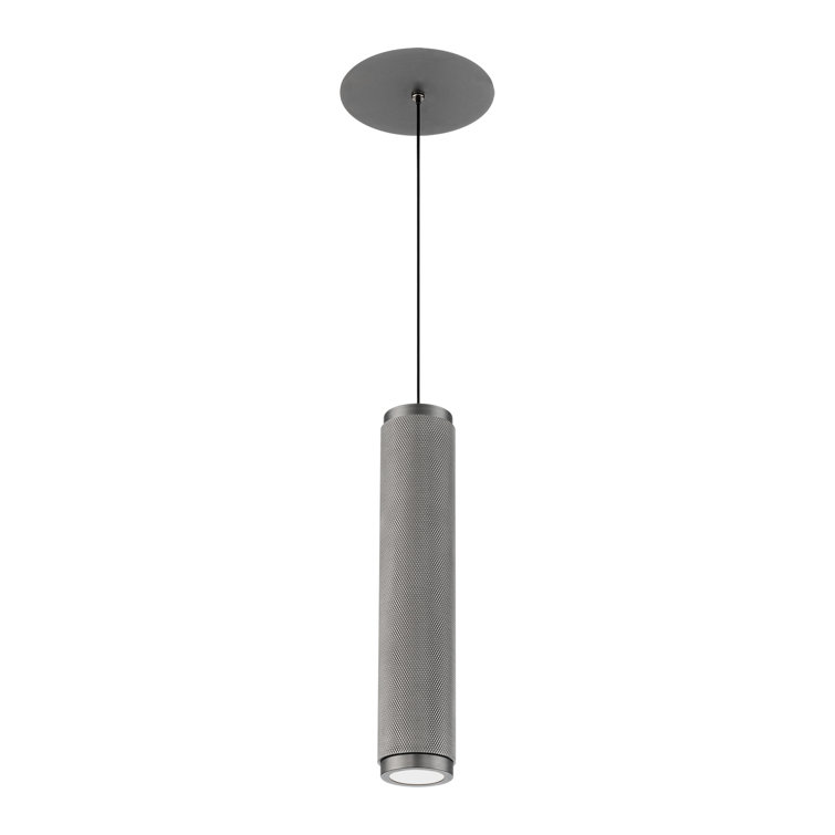 Antique Nickel Glass LED Mini Pendant Light