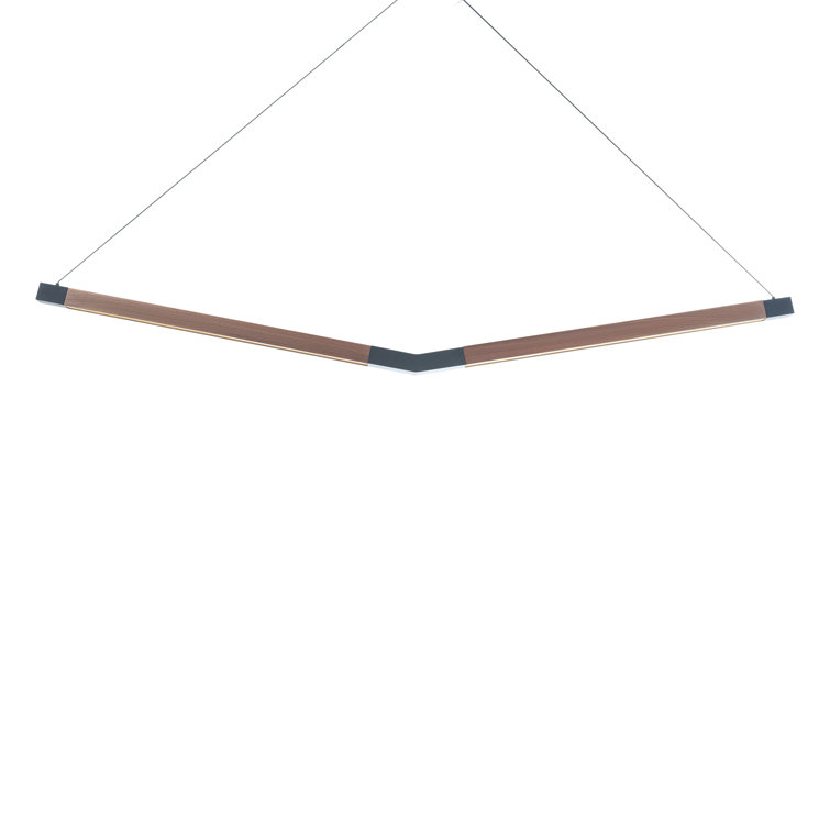 Bough Black/Dark Walnut LED Island Pendant with Adjustable Height