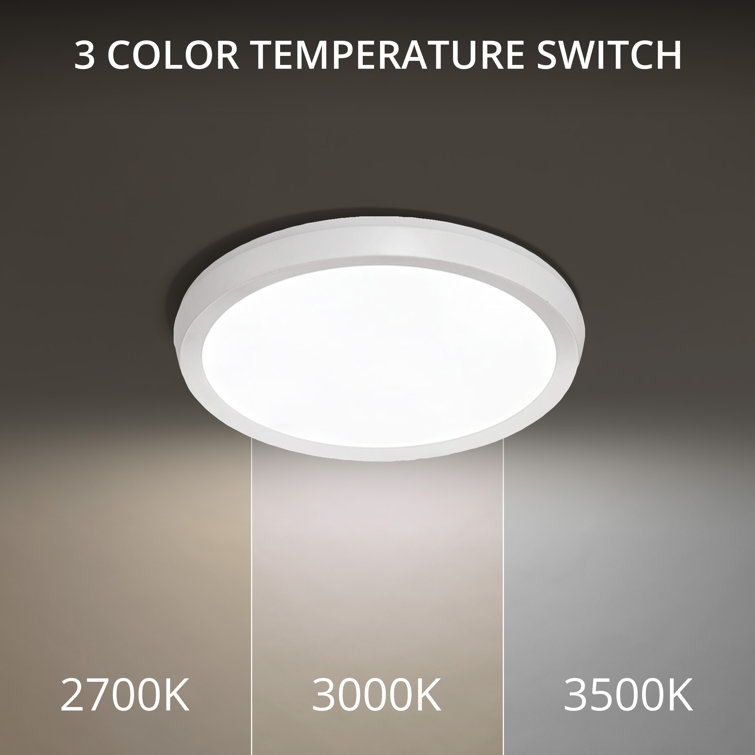 White Aluminum 7.5" Dimmable LED Flush Mount